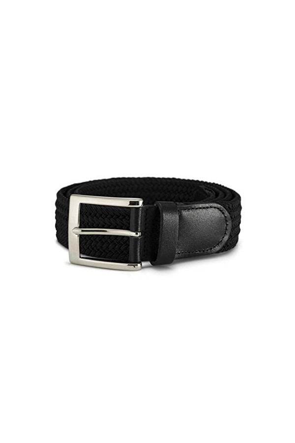 Streeze ceinture de 35 mm. 6 tailles. Tissé, extensible et tressé de boucle en argent idéale avec les Jeans. Small – 3XL Mar
