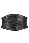 WERFORU Ceinture élastique large à lacets pour femme - Pour Halloween, a-noir, XXXL:Passt Taillengröße 117-128cm