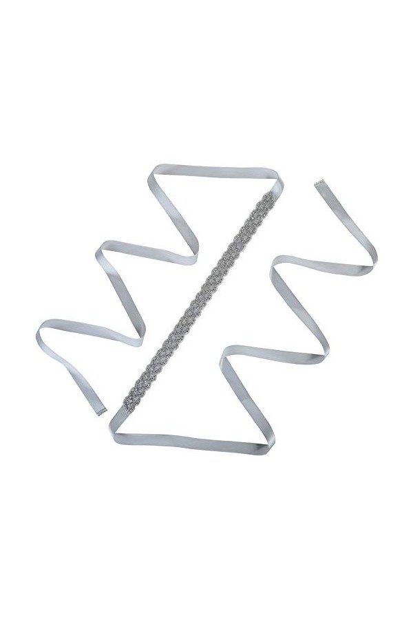 Ulalaza Femme Robe de soirée de Bal décoratif Ceinture de mariée Ceinture de Cristal Sashes Ceinture de Mariage Ceinture de m