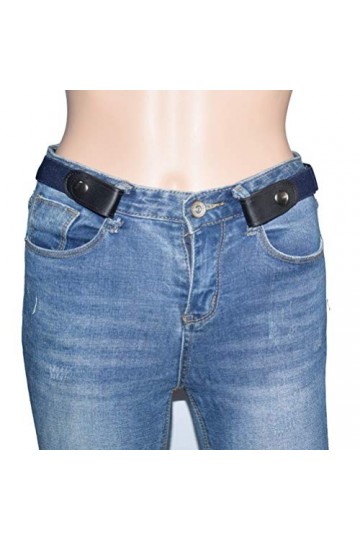 Milisten Lot de 2 ceintures extensibles sans boucle réglable invisible ceinture élastique sans renflement sans tracas pour je