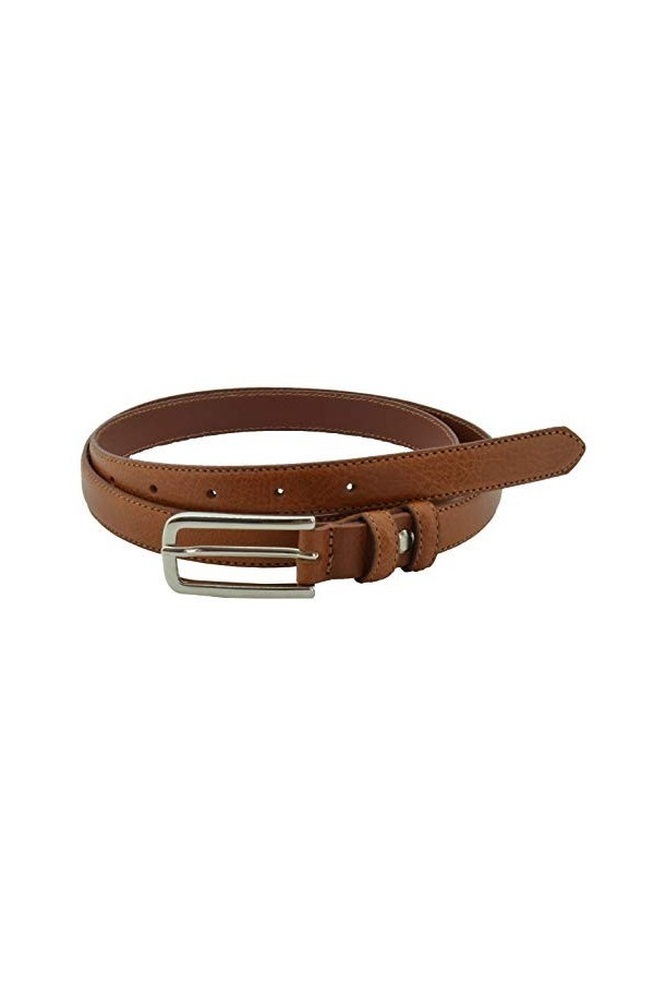 Conte Massimo, Ceinture fine pour femme en cuir véritable, Made in Italy, Raccourcissement possible, 2 cm de haut