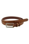 Conte Massimo, Ceinture fine pour femme en cuir véritable, Made in Italy, Raccourcissement possible, 2 cm de haut