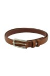 Conte Massimo, Ceinture fine pour femme en cuir véritable, Made in Italy, Raccourcissement possible, 2 cm de haut