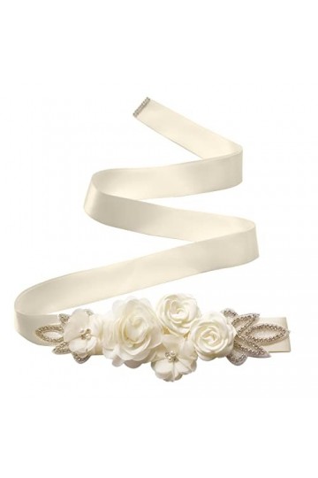 Amorar Femmes Ceinture De Mariage Ceinture Fleur Ceinture De Demoiselle dhonneur Robe Ceinture Cristal Strass Ceinture Bijou