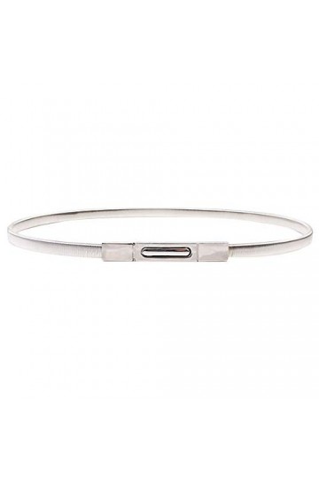 Milya Ceinture étroite pour femme - Chaîne en métal élastique - Ceinture de mariée - Ceinture de chaîne pour robe de mariage 