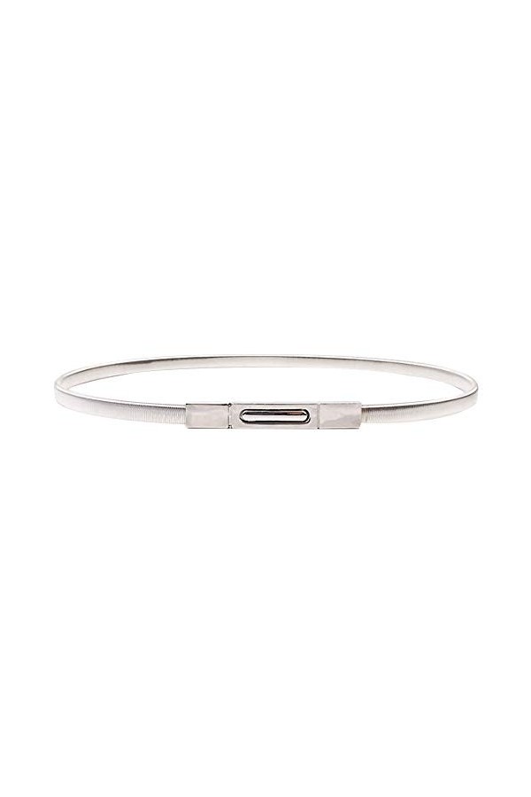 Milya Ceinture étroite pour femme - Chaîne en métal élastique - Ceinture de mariée - Ceinture de chaîne pour robe de mariage 