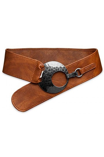 Caspar GU225 Ceinture large pour femme, Taille:105, Couleur:cognac