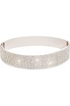 YeeHeen Ceintures Extensibles En Strass Ceinture élastique En Cristal Ceinture Cinch Large Bling Pour Femmes Filles 63CM Whit