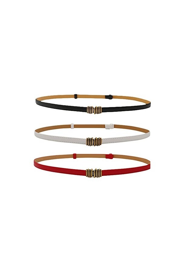 Spydge 3 pezzi Cinghia Elastica Larga Cinture Vintage Donna Cintura Elastica in Vita con fibbia in Metallo Lucido per le Donn