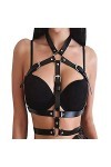AMIJOUX Sangles de Harnais, Ceintures en Cuir, Punk Cuir Corps Chaîne Bretelles Lingerie Gothique Jarretière Punk Club Costum