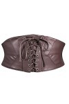 WERFORU Ceinture élastique large à lacets pour femme - Pour Halloween, Café B, XXXL:Passt Taillengröße 117-128cm