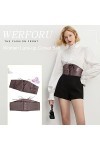 WERFORU Ceinture élastique large à lacets pour femme - Pour Halloween, Café B, XXXL:Passt Taillengröße 117-128cm