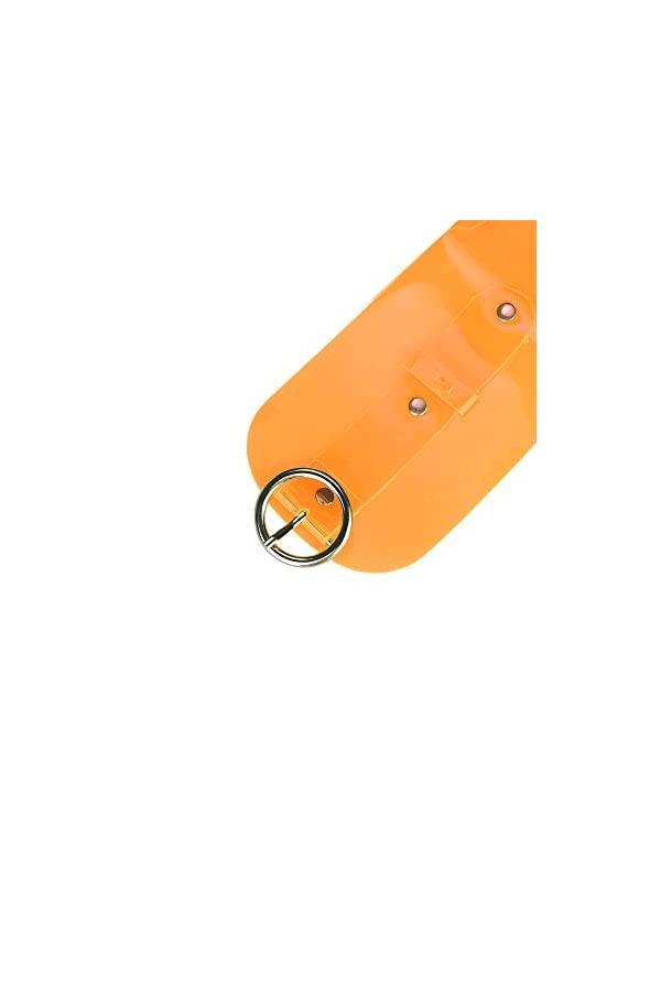 Elerevyo Ceintures transparentes pour femme, large boucle ronde transparente en PVC pour robe, Orange, 70-75cm/27.56-29.53"