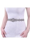 KAYZON Ceinture de mariage ivoire avec cristaux faits à la main pour mariage/fête, bal de fin dannée, accessoires pour femme