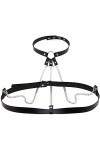 COSAUG Chaîne de corps pour femme avec ceinture - Style punk classique - Accessoire de fête et de boîte de nuit, Noir , Taill