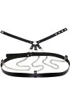 COSAUG Chaîne de corps pour femme avec ceinture - Style punk classique - Accessoire de fête et de boîte de nuit, Noir , Taill