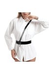 HILEYOLLA Ceinture punk pour femme - En cuir synthétique - Ceinture gothique sexy - Réglable - Pour cosplay, fête, rave, Hall