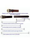 RARESTAN Ceinture pour femme en cuir véritable avec boucle descalier en laiton antique avec fleur vintage - Marron - 46W IT