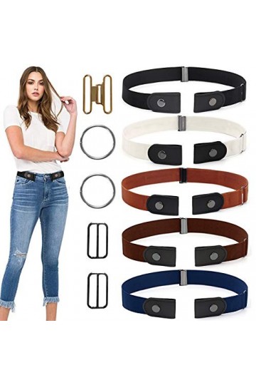 Xionghonglong Ceinture Homme Femme,5pcs Ceinture Élastique,Ceinture Élastique Invisible Unisexe,Ceinture extensible,Ceintures
