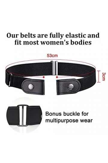 Xionghonglong Ceinture Homme Femme,5pcs Ceinture Élastique,Ceinture Élastique Invisible Unisexe,Ceinture extensible,Ceintures