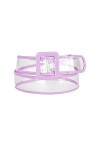 Allegra K Womens Clear Waist Belt Plus Size Skinny Belt 60-85cm/23.62-33.46" Purple