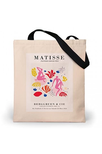 Loxato The Tote Bag Aesthetic - Sac Cabas Femme Grand Format 37x42cm - Sac Fourre Tout Femme - Sac Aesthetic - Sac de Cours F