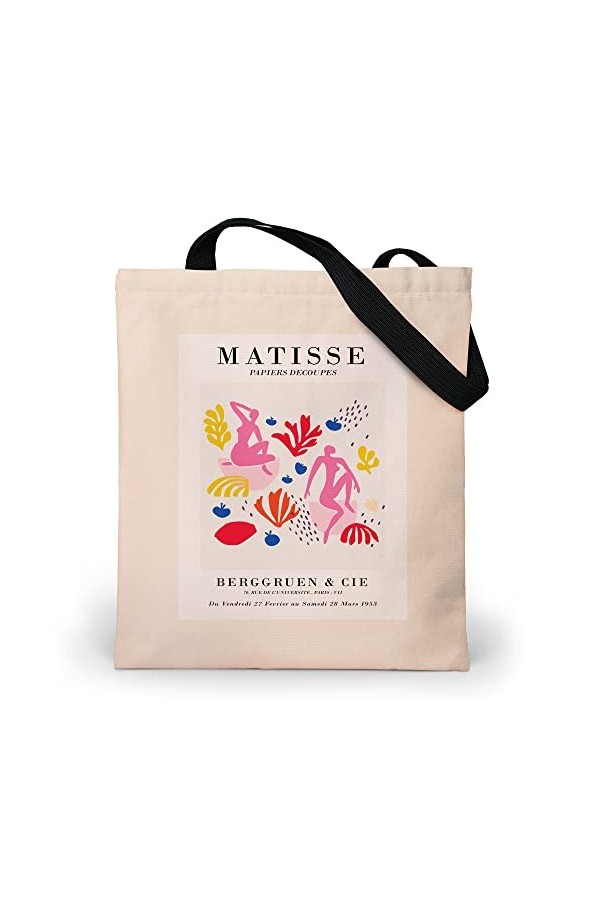 Loxato The Tote Bag Aesthetic - Sac Cabas Femme Grand Format 37x42cm - Sac Fourre Tout Femme - Sac Aesthetic - Sac de Cours F