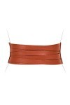 XZQTIVE Ceinture large en cuir pour femme - Ceinture élastique extensible - Ceinture tendance Obi - Cinch, 3-marron, Perfekt 