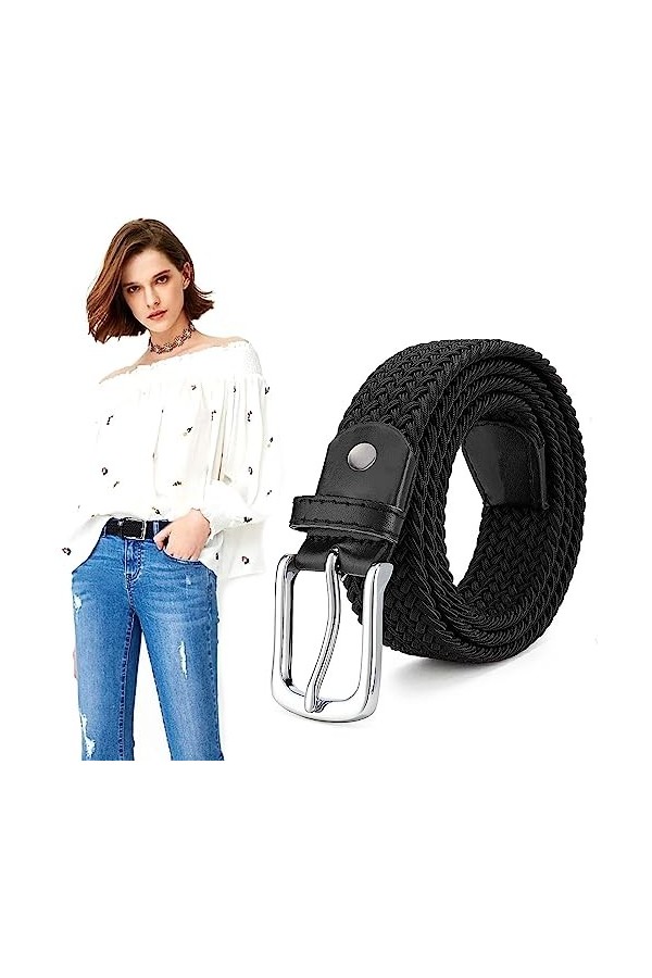 CALIYO Ceinture Femme Ceinture Homme Ceinture Tressée Femme Ceinture Élastique Réglable Ceinture Femme Ceinture Extensible Fe
