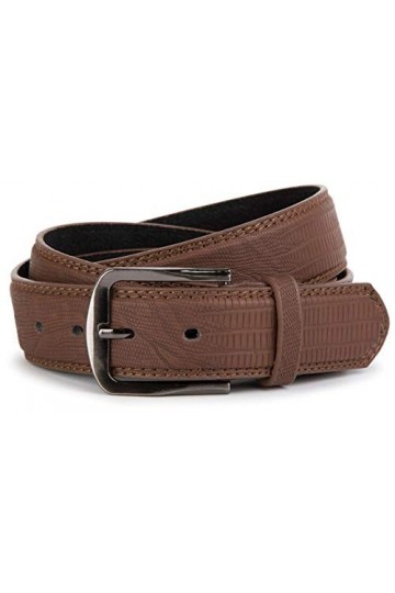 Aspect serpent styleBREAKER geprägter 03010037 ceinture ajustable en cuir véritable - Marron - 105 cm