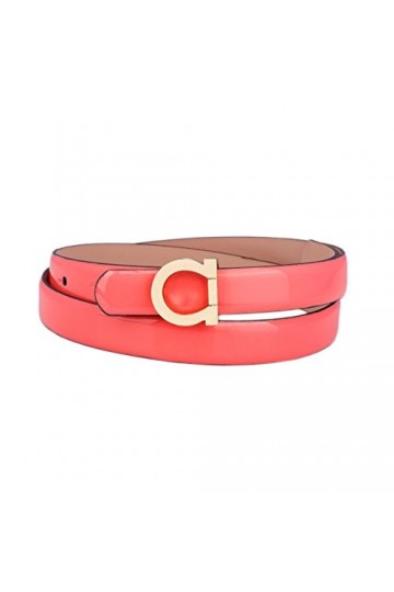 Adoptfade Ceinture élégante pour femme - Taille étroite - Pour robe et pantalon, Rouge pastèque, M