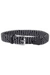 Leoodo Ceinture extensible pour homme et femme - Ceinture élastique et extensible tressée avec boucle en métal, Gris/noir., 1