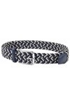 Leoodo Ceinture extensible pour homme et femme - Ceinture élastique et extensible tressée avec boucle en métal, Bleu marine b