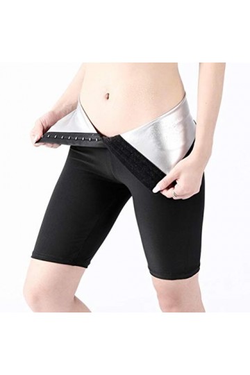 Rvtkak Leggings dentraînement taille haute pour femme, pantalon de sauna 2 en 1 pour entraînement de perte de poids, pantalo