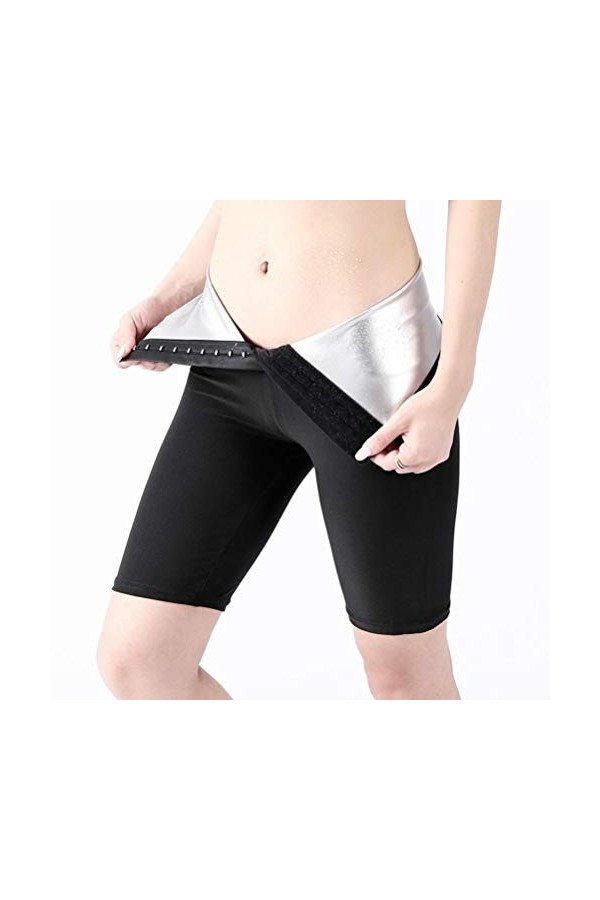 Rvtkak Leggings dentraînement taille haute pour femme, pantalon de sauna 2 en 1 pour entraînement de perte de poids, pantalo