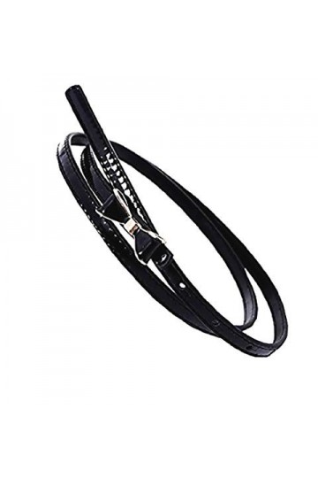 Inception Pro Infinite Ceinture femme - fine - noire - Simili cuir - Boucle - nœud LT - 286