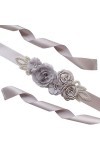 Amorar Femmes Ceinture De Mariage Ceinture Fleur Ceinture De Demoiselle dhonneur Robe Ceinture Cristal Strass Ceinture Bijou