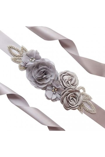 Amorar Femmes Ceinture De Mariage Ceinture Fleur Ceinture De Demoiselle dhonneur Robe Ceinture Cristal Strass Ceinture Bijou