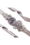 Amorar Femmes Ceinture De Mariage Ceinture Fleur Ceinture De Demoiselle dhonneur Robe Ceinture Cristal Strass Ceinture Bijou
