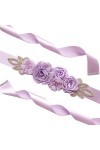 Amorar Femmes Ceinture De Mariage Ceinture Fleur Ceinture De Demoiselle dhonneur Robe Ceinture Cristal Strass Ceinture Bijou