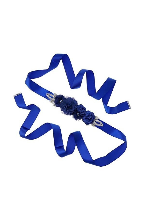 SHTGOI Ceinture pour femme avec perles et strass - Ceinture de mariée - Ruban de satin - Ceinture de mariée - Ceinture de dem