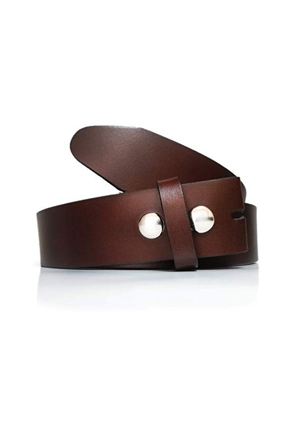 almela - Ceinture sans boucle homme et femme - Cuir véritable - largeur 4 cm - Boucle interchangeable - 40 mm - Sangle boucle