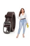 JASGOOD Grande ceinture en cuir tendance pour femme, grande taille, ceinture décontractée pour femme, jean, pantalon, robe, 0