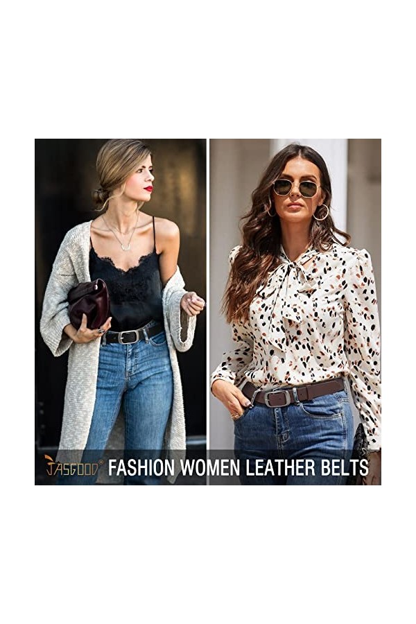 JASGOOD Grande ceinture en cuir tendance pour femme, grande taille, ceinture décontractée pour femme, jean, pantalon, robe, 0