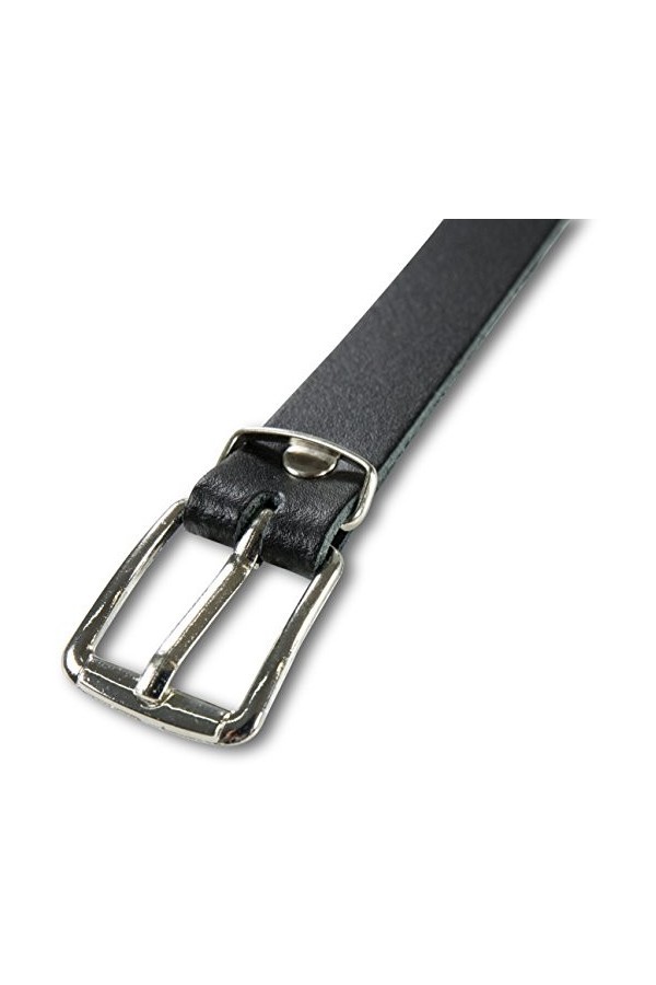 fashionchimp ® Ceinture de base pour femmes en cuir lisse 100% véritable, ceinture étroite, largeur environ 2,0cm - Made In G