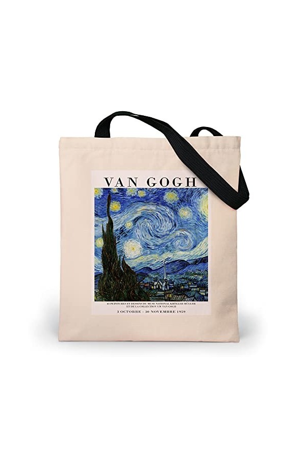 Loxato The Tote Bag Aesthetic - Sac Cabas Femme Grand Format 37x42cm - Sac Fourre Tout Femme - Sac Aesthetic - Sac de Cours F