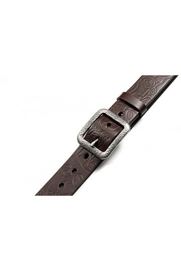 SYMOL Ceinture Femme Pure Cuir Véritable Ceintures Ceinturon Femme 3.5cm Large 110-160cm Grande Taille avec Emballage Cadeau 