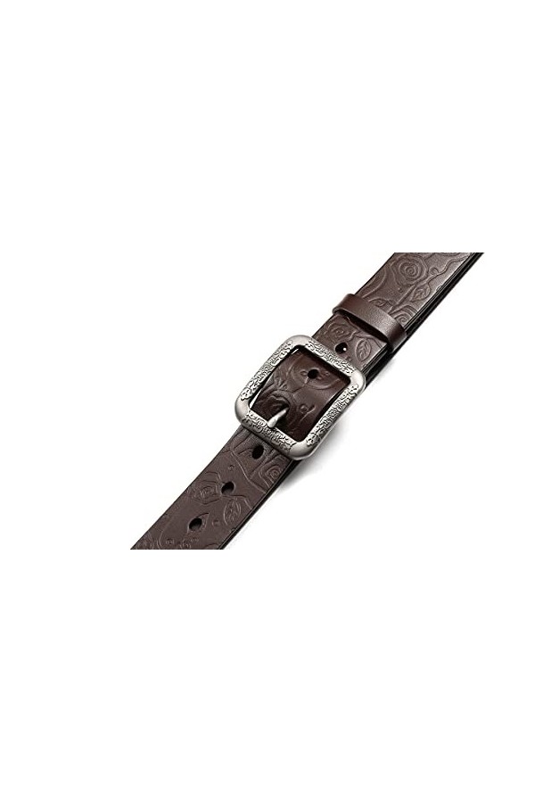 SYMOL Ceinture Femme Pure Cuir Véritable Ceintures Ceinturon Femme 3.5cm Large 110-160cm Grande Taille avec Emballage Cadeau 