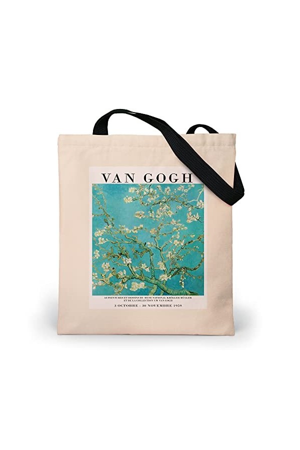 Loxato The Tote Bag Aesthetic - Sac Cabas Femme Grand Format 37x42cm - Sac Fourre Tout Femme - Sac Aesthetic - Sac de Cours F