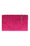 Girly Handbags Femme Pochette Faux Daim Design Plissé Soirée Moutarde